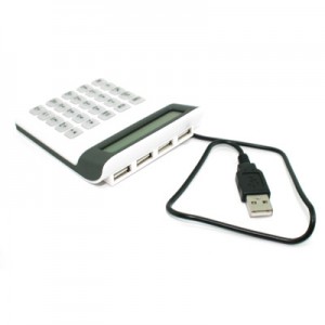 Calculator with 4-port USB Hub